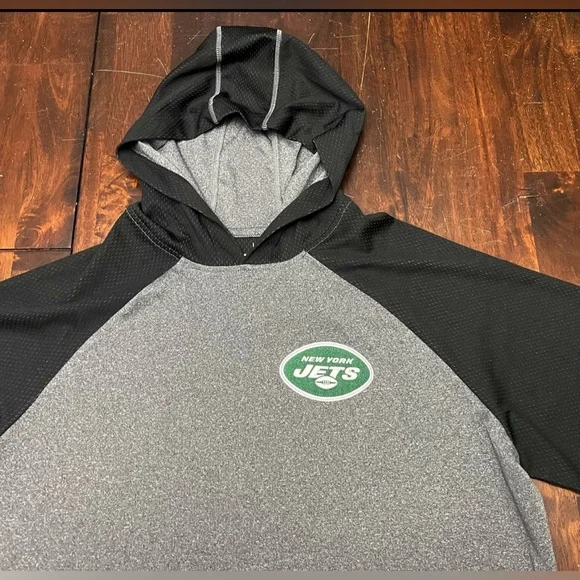Antigua New York Jets Hooded Long Sleeve Shirt Men’s Size Large - Picture 2 of 5